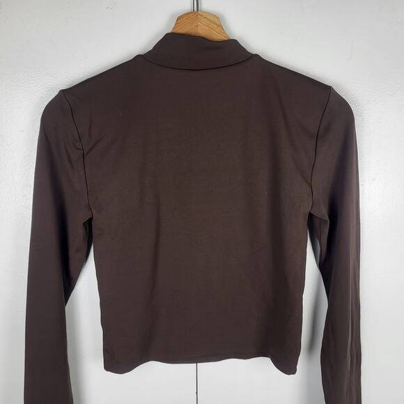 Babaton Signature Contour Mockneck Coffee Bean Long Sleeve Top | Small - Picture 9 of 9